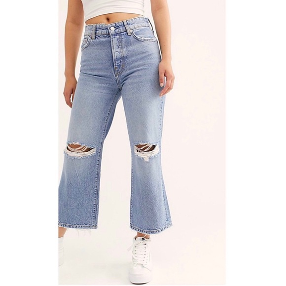 Free People Ranger Wide Leg Jeans Size 28 - Picture 3 of 8